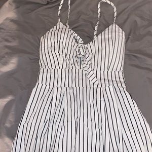 Black and white stripped dress